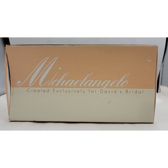 Davids Bridal Black Satin Peep Toe Heels With Rhinestone Accent Size 7.5 - Picture 12 of 12